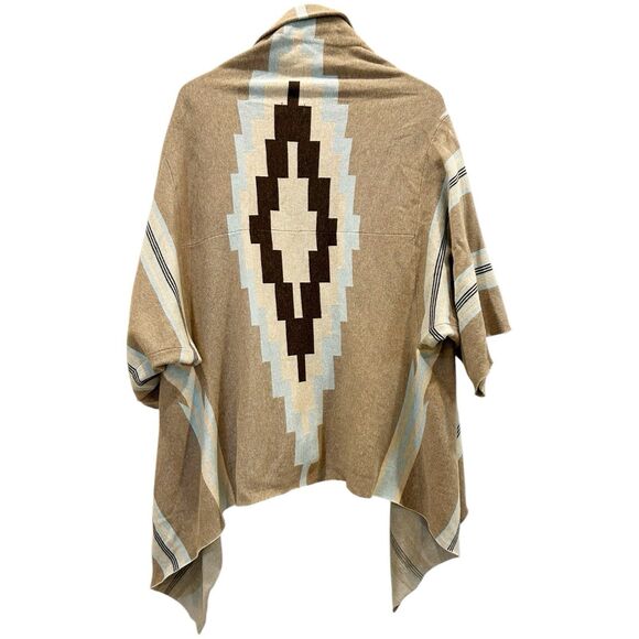 Tasha Polizzi Women Sweater OS Cardigan Open Front Southwestern Aztec Stripe - Picture 4 of 6